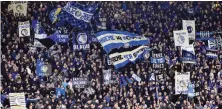  ?? ANSA ?? I tifosi dell’Atalanta il 19 febbraio scorso a San Siro