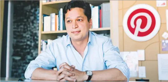  ?? (Anastasiia Sapon/The New York Times) ?? Ben Silbermann, the chief executive of Pinterest.