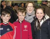  ??  ?? The Gilmore family from Milford were at the Munster Intermedia­te final at the Gaelic Grounds.