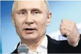  ?? YURI KADOBNOV/AP ?? Vladimir Putin’s critics have called the election a farce.