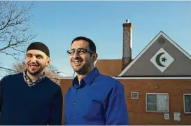  ?? Jerry Holt / Star Tribune ?? Imam Jasmin Suljkanovi­c, left, and Enes Gluhic are members of the Islamic Community of Bosniaks in Minneapoli­s.