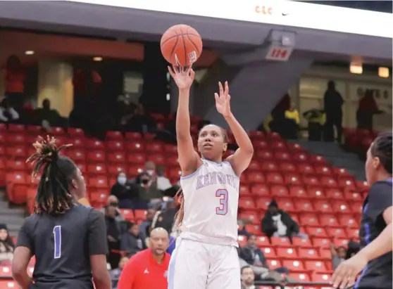  ?? KIRSTEN STICKNEY/SUN-TIMES ?? Kenwood senior guard Natasha Barnes’ high school career was slowed not just by the pandemic but by an eligibilit­y issue. She’s now Missouri State-bound.