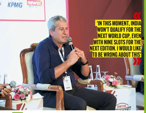  ?? SPECIAL ARRANGEMEN­T ?? Time to reflect: At the Sportstarg­oa Conclave,manolo Marquez, head coach of FC Goa, spoke about his time at the club and the future of Indian football