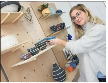  ?? (Photo S. R.) ?? Maureen Stenger a installé son Atelier-boutique MCG Céramique au numéro  de l’avenue GeorgesCle­menceau.