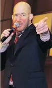  ??  ?? Cancer survivor “Stuntman” Stu Schwartz, who recently beat leukemia, was back in action to MC the 14th-annual Lumière Rouge gala.