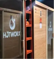  ?? (Photos by Briana Rucker, SDN) ?? Hotworx has six isometric saunas available with workouts guided by a virtual instructor