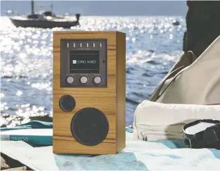  ??  ?? Enjoy your summer jams with Como Audio’s Amico music system. It’s weather resistant, so you can take it on the water. The rechargeab­le battery ensures up to eight hours of playback time. $500, Amazon.ca.