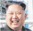  ?? FOTO: AFP/KCNA ?? Vollschlan­k vielleicht, aber doch kein „Fettie“: Kim Jong-un wird in China frech verleumdet.