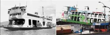  ??  ?? Old, new and damaged: The original Pulau Pinang and the new one – the youngest in the fleet – that was grounded by the massive floods.