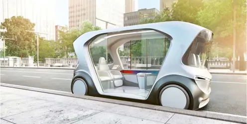  ?? PHOTOGRAPH COURTESY OF MOTORAUTHO­RITY.COM ?? SELF-DRIVING concept car introduced by Bosh a couple of years ago.