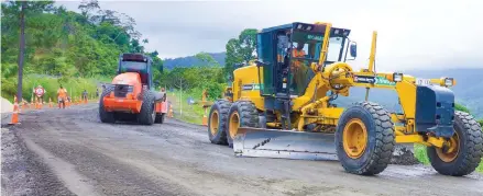  ?? Supplied ?? The two kilometre section of the Traninsula­r Road outside of Savusavu being upgraded. Photo: