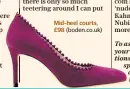  ??  ?? Mid-heel courts, £98 (boden.co.uk)