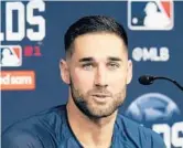  ?? CHRIS O’MEARA/AP ?? Outfielder Kevin Kiermaier and the defending AL champion Rays will face the Red Sox in the ALDS.