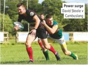  ??  ?? Power surge David Steele v
Cambuslang