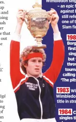  ??  ?? victory: John won the singles title in 1981