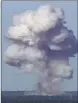  ??  ?? BLAST: A test detonation at Eglain Air Force Base, Florida, US, in 2003.