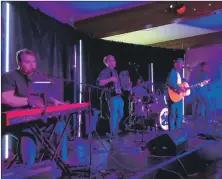  ?? ?? Trail West playing at Live at Drimsynie at the weekend – Jonathan Gillespie, left, Ian Smith, Andrew Findlater, Seonaidh Macintyre, Alain Campbell, and Allan Nairn.