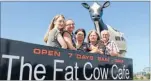  ?? Photo: BRAD ROBERTS/FAIRFAX NZ ?? New horizons: The Fat Cow Cafe staff Jennifer Russell, Baillie Lenny, Angela Pennefathe­r, Shirley and Warren Smith are ready for their next challenge.