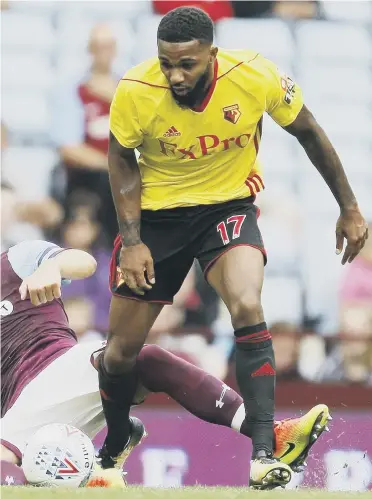  ??  ?? Jerome Sinclair in action for Watford last summer.