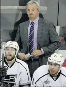  ?? Paul Bereswill, Getty Images ?? L.A. coach Darryl Sutter says there’s no added pressure on the Kings heading into Game 6. ‘‘No. I think zero . . . We expected a long, hard series out of the New Jersey Devils, and that’s what we’re getting.’’