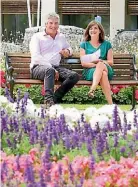  ?? PHOTO: DEREK FLYNN/FAIRFAX NZ ?? Garden Marlboroug­h chairman Tim Crawford, left, and marketing manager Julia Brown.