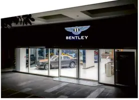  ??  ?? The Bentley showroom at night