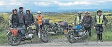  ?? ?? Old bike, magnificen­t scenery, good riding companions and even a bit of sunshine – it doesn’t get much better than this.