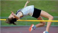  ?? PHOTO: MURRAY WILSON/ FAIRFAX NZ ?? Courtney Trow won the junior girls’ high jump.