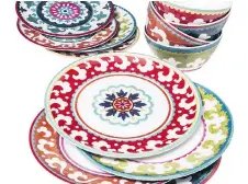  ?? TARGET ?? Target is selling suzani-patterned kitchen items, including plates and bowls. A four-piece set of salad plates sells for $17.04.