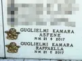  ??  ?? Narciso Guglielmi con il figlio adottivo Alhassan, padre delle due gemelline mai nate al centro del caso