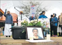  ?? AFP FILE PHOTO ?? A peace vigil held in Washington on March 5 in the memory of Srinivas Kuchibhotl­a, the 32yearold Indian engineer killed at a bar in Kansas.