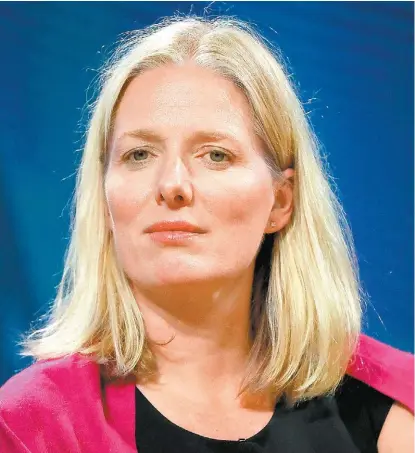  ?? JEENAH MOON/REUTERS ?? Catherine McKenna, miembro del gabinete de Justin Trudeau.