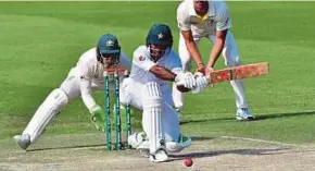  ?? AFP PIC ?? Pakistan’s Fakhar Zaman plays a shot against Australia yesterday.