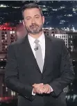  ?? ABC ?? In recent opening monologues on health care and the Las Vegas shootings, Jimmy Kimmel has been leading with his heart.