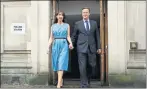  ??  ?? VOTING: Prime Minister David Cameron and his wife Samantha were at the polling booth early.