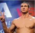  ?? Foto: dpa ?? Wladimir Klitschko ist vor dem Kampf am Samstag siegessich­er.