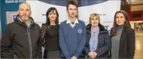  ??  ?? Keith Flynn (Causeway Comprehens­ive) with his family and friends after he was presented with his Kerry ETB Student Award 2019 at IT Tralee on Friday evening, From left: PatricK Flynn, Mary Lucy (KCFE), Keith Flynn, Marie Griffin and Niamh O’Donovan (KCFE).