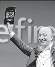  ?? | AP ?? Amazon CEO Jeff Bezos introduces the new Amazon Kindle Fire HD in Santa Monica, Calif., Thursday.