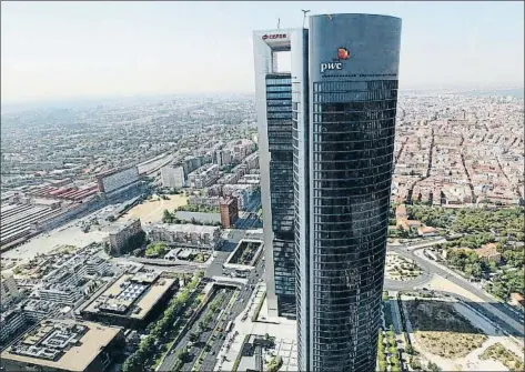  ?? EMILIA GUTIÉRREZ ?? Torre Castellana 259, en Madrid, uno de los principale­s activos de Merlin Properties, la mayor socimi de España