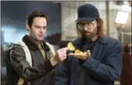  ?? THE ASSOCIATED PRESS ?? This photo provided by Pringles shows a scene from the company’s Super Bowl spot, featuring actors Bill Hader, left, and Sky Elobar.