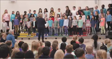  ?? Herald photo by Amanda Michalezki ?? A choir of elementary school students performs during the kickoff for the annual Angel Tree campaign last week at St. Teresa of Calcutta Elementary School.