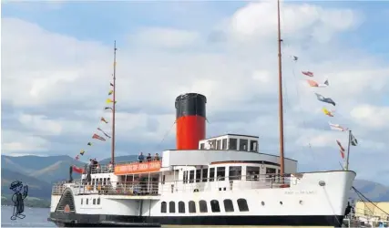  ??  ?? Spectacle The Maid of the Loch will undergo a full ultrasound survey when she is lifted out of the loch