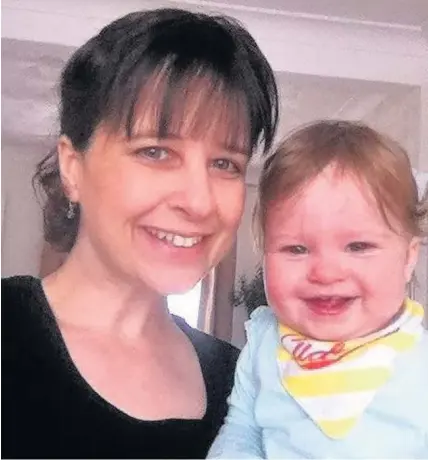  ??  ?? > Kathryn Sheppard, from Porth, Rhondda, with her daughter Rebecca