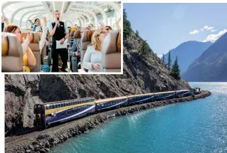  ??  ?? Iconic train: Panoramic Rocky Mountainee­r journeys. Top right: Cruising in Alaska