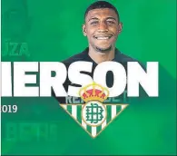  ??  ?? Así anunció el Betis la cesión de Emerson por parte del At. Mineiro