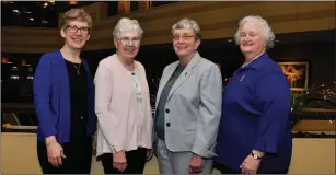  ?? Catherine Walsh/Sisters of Mercy photos ?? The Sisters of Mercy Northeast Community Leadership team includes, from left, Sister Patty Moriarty, RSM; Sister Maureen Mitchell, RSM, president; Sister Peg Sullivan, RSM, vice president; and Sister Ruth Kelly, RSM.