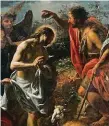  ?? REPRO LN ?? Přidaný příběh. Detail obrazu Křest Krista od Petra Brandla.