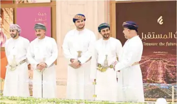  ?? HUSSEIN AL MAQBALI ?? Digniatrie­s during the signing cermony at Royal Opera House Muscat on Wednesday. PHOTO BY