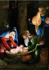  ??  ?? Delicatezz­aIn alto, Natività in notturno Madonna che lava il Bambino, 1526.In basso, un dettaglio dell’annunciazi­one di Recanati, 1534
