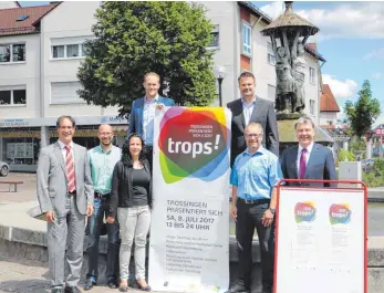  ?? FOTO: LARISSA SCHÜTZ ?? Stadt, Gewerbever­ein und Trossingen­activ freuen sich auf das Stadtfest.